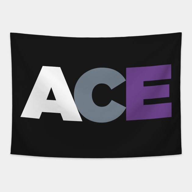 ACE - Asexual Pride Flag Colors Tapestry by MeatMan