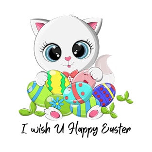 CUTE KITTY/ I Wish You Happy Easter T-Shirt