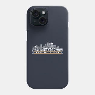 Denver Basketball Team All Time Legends, Denver City Skyline Phone Case