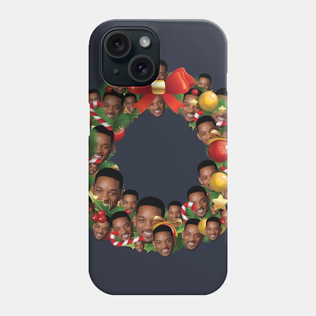 Will Smith Fresh Prince Multiface Christmas Wreath Phone Case by Rebus28