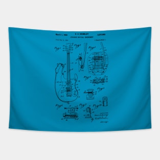 Bass Guitar Patent Blueprint 1966 Tapestry