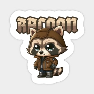 Cool Raccoon in a Hooded Jumper BG Magnet