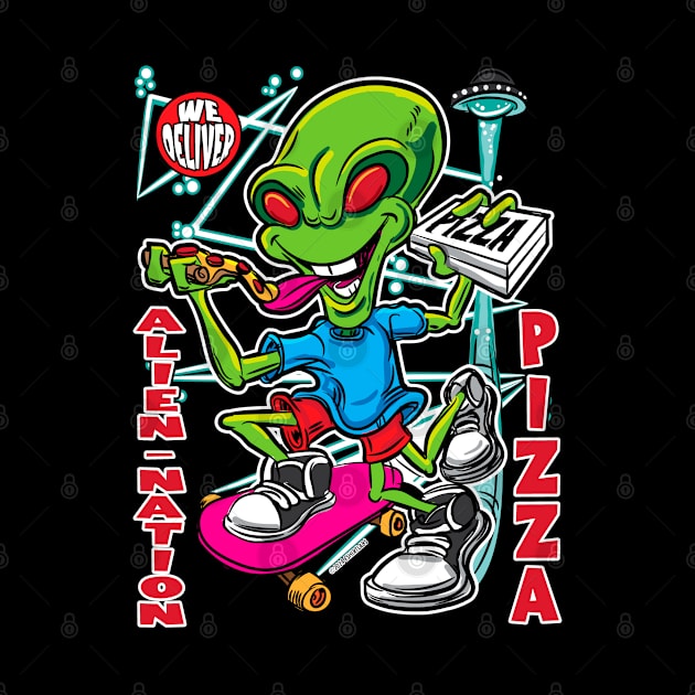 Alien-Nation Pizza by eShirtLabs