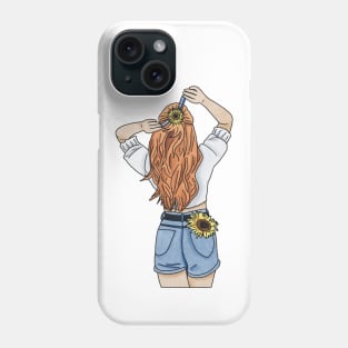 Sunflower girl (2) Phone Case