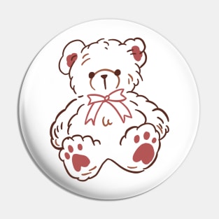 cute teddy bear outline Pin