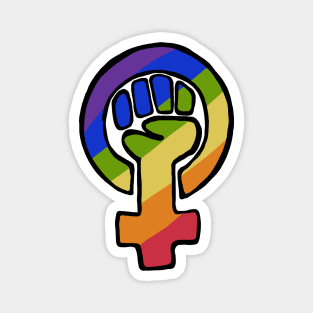 Feminist Rainbow Symbol Magnet