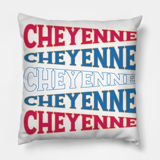 TEXT ART USA CHEYENNE Pillow