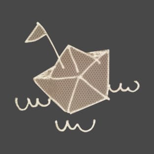 origami sailboat at night T-Shirt