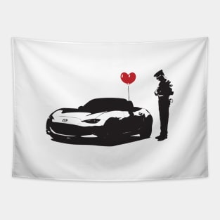 Policeman & driver in Miata Tapestry