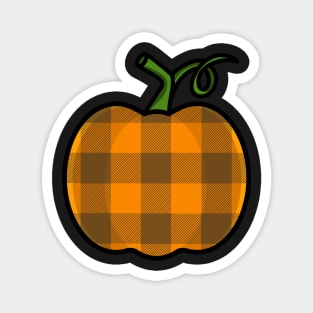 Plaid Pumpkin Magnet