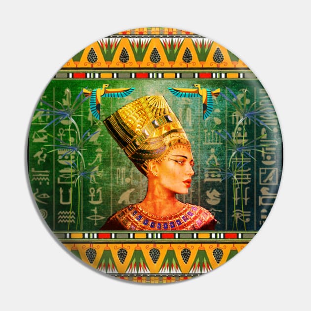 Nefertiti Pattern Pin by ERArts