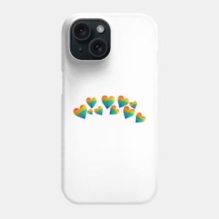 Rainbow Hearts Phone Case