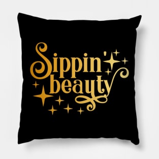 Sippin' Beauty - Wine Lovers - Gift for Her Pillow