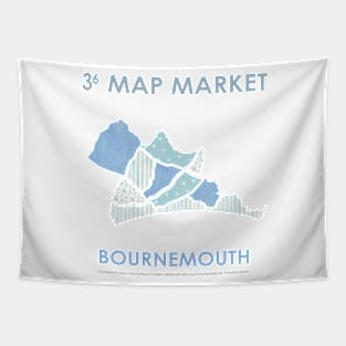 Bournemouth Map - Full Size Tapestry