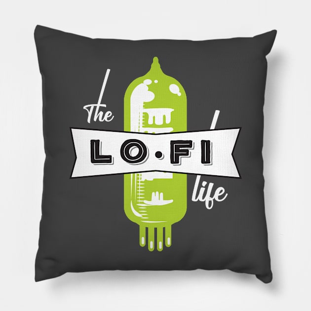 The soundtrack of life: Pop & hiss Pillow by SerifsWhiskey