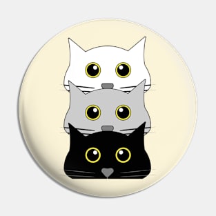 3 cats Pin