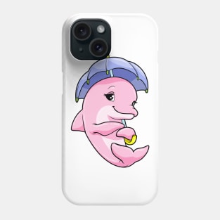 Dolphin with Umbrella Phone Case