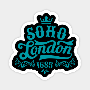 London Soho, London Soho Schriftzug, London Soho Style Magnet