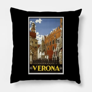 Verona vintage city graphic Pillow