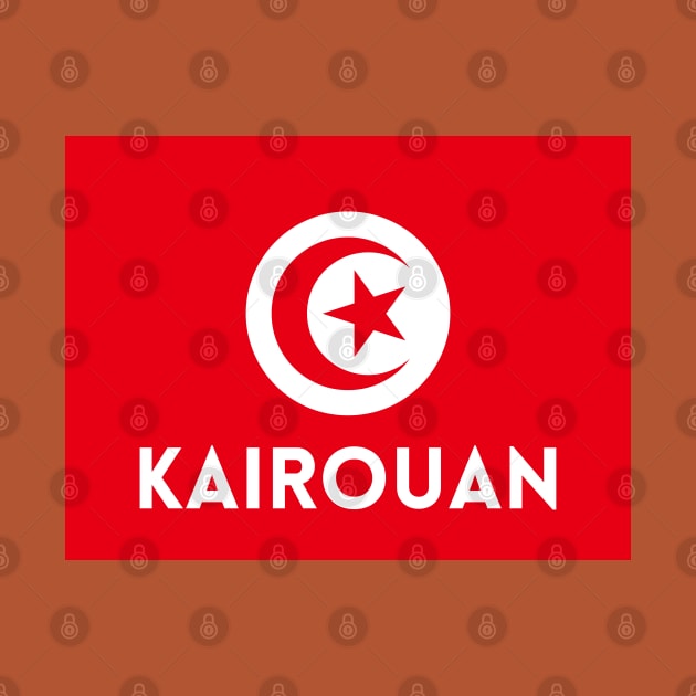 Kairouan City in Tunisian Flag by aybe7elf