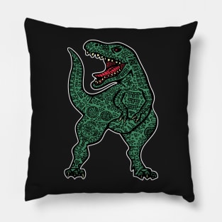 Tattooed T-Rex Pillow