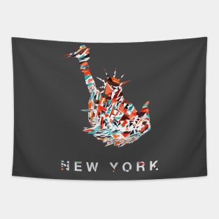 New York statue of Liberty abstract print Tapestry