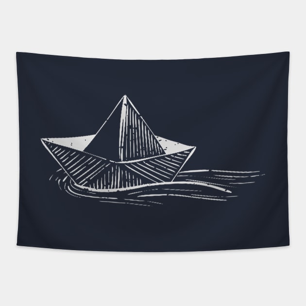 Paper boat Tapestry by LaPetiteBelette