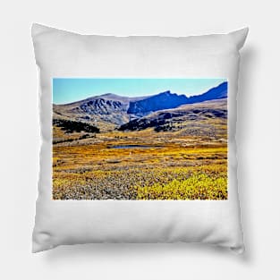 Guanella Pass Summit Lake and Colorado Fall Colors Pillow