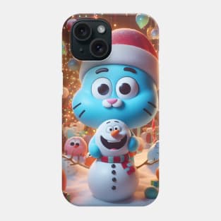 Whimsical Wonderland Unleashed: Gumball Christmas Art for Iconic Cartoon Holiday Designs! Phone Case