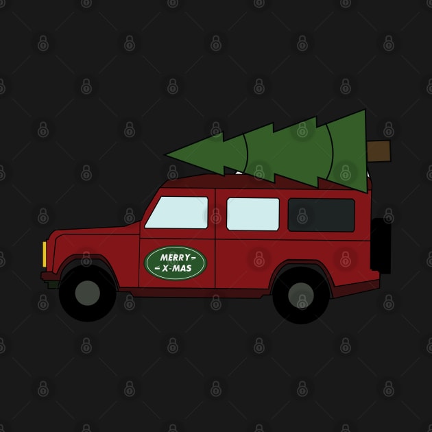 Land Rover Christmas Tree 4x4 Merry X-Mas by Oddoty