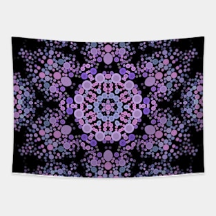 Dot Mandala Flower Pink and Purple Tapestry