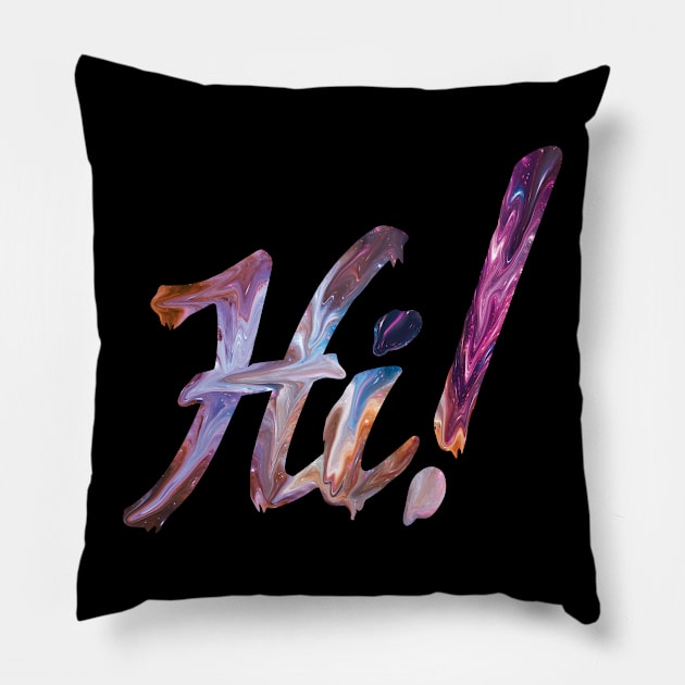 Hi tee Pillow by designed_by_vertex