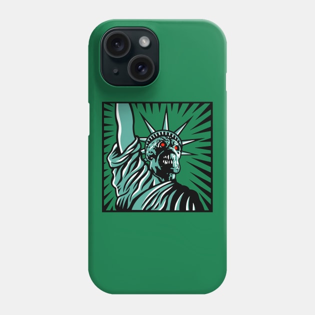 Martian Liberty without background Phone Case by Uwantmytees