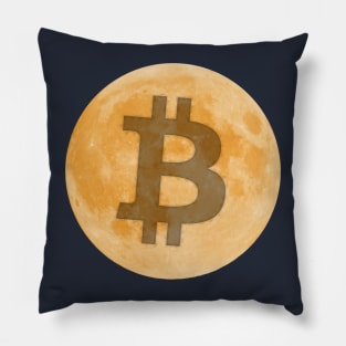 Bitcoin to the Moon Pillow