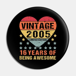 Vintage 2005 Limited Edition16th Bday gift boy girl Pin