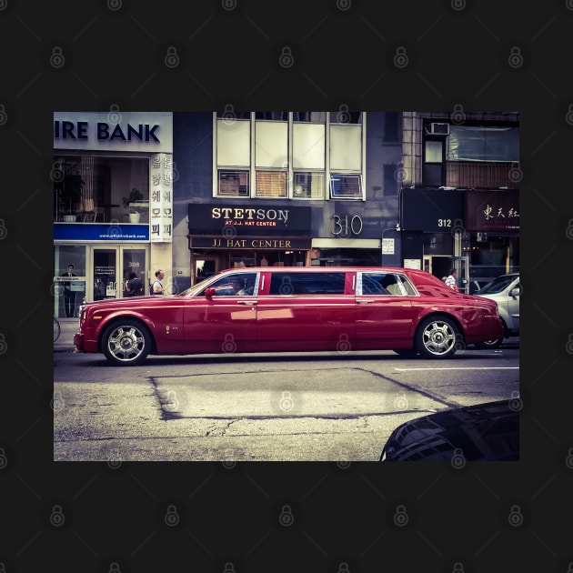 Red Limousine in Koreatown, Manhattan, NYC by eleonoraingrid