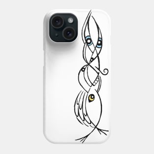 doodleflowFishBird Phone Case