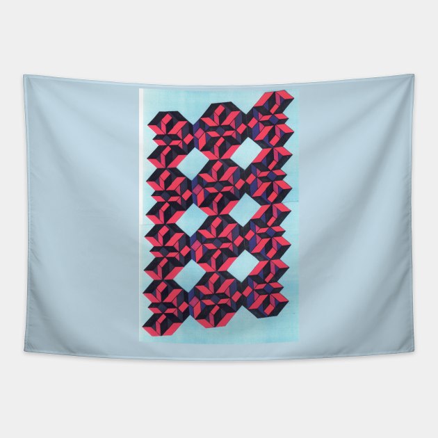 TESSELATION #22 Tapestry by TheFlatlyIllusionalStore