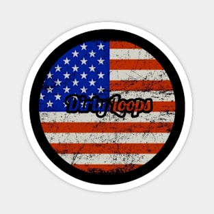 Dirty Loops / USA Flag Vintage Style Magnet