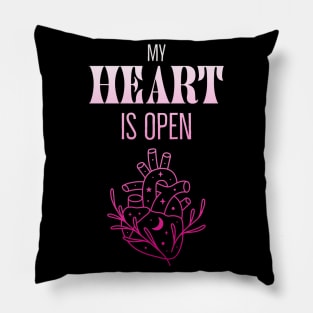 My Heart Is Open Openness Inspiration Warmly Pillow