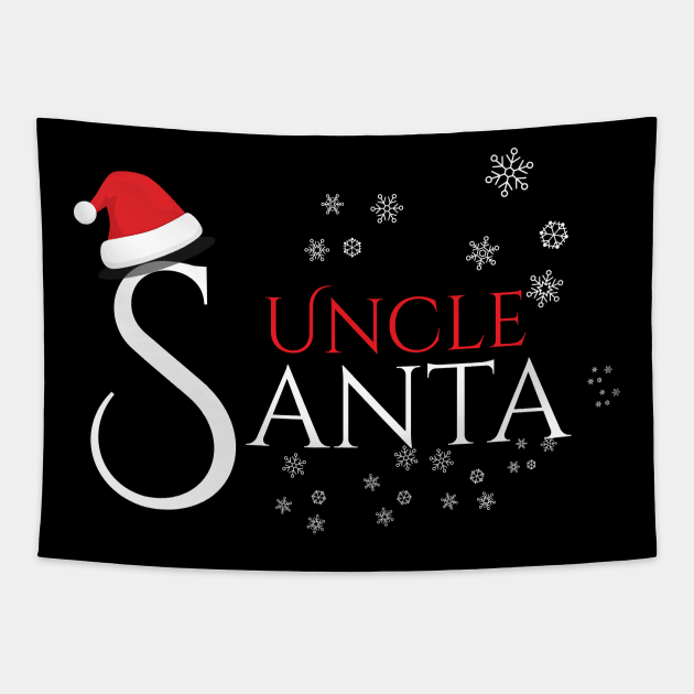 Uncle Santa Family Christmas Gift Tapestry by Designtigrate