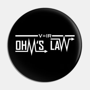 Ohm's Law tipografi Pin