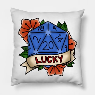 ‘Lucky’ D20 Dice Roll Pillow