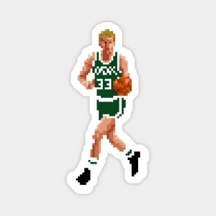 Larry Bird Pixel Dribble Magnet