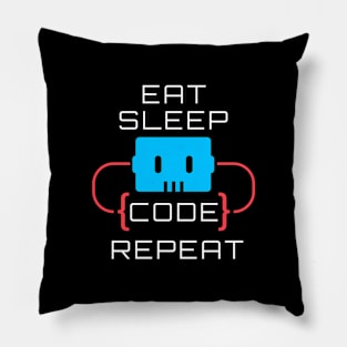 Eat Sleep Code Repeat Pillow