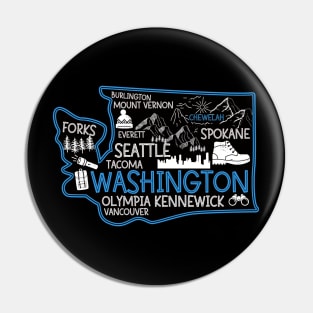 Washington Chewelah Cute Map Tacoma Kennewick Forks Spokane cute travel design Pin
