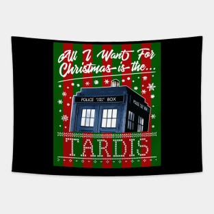 All I Want For Christmas Is The Tardis Tapestry