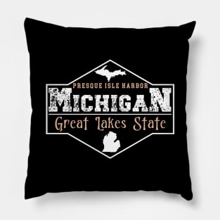 Presque Isle Harbor Michigan Pillow