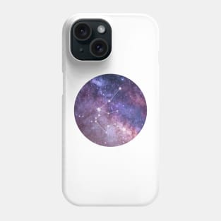 Aquarius Sign in the Dark Pink Starry Night Sky Phone Case