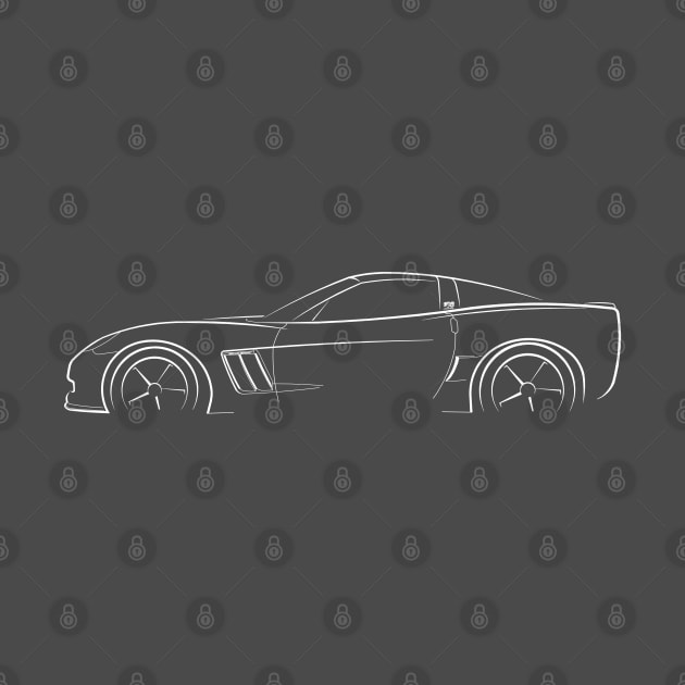 Centennial Edition C6 Chevrolet Corvette - profile stencil, white by mal_photography